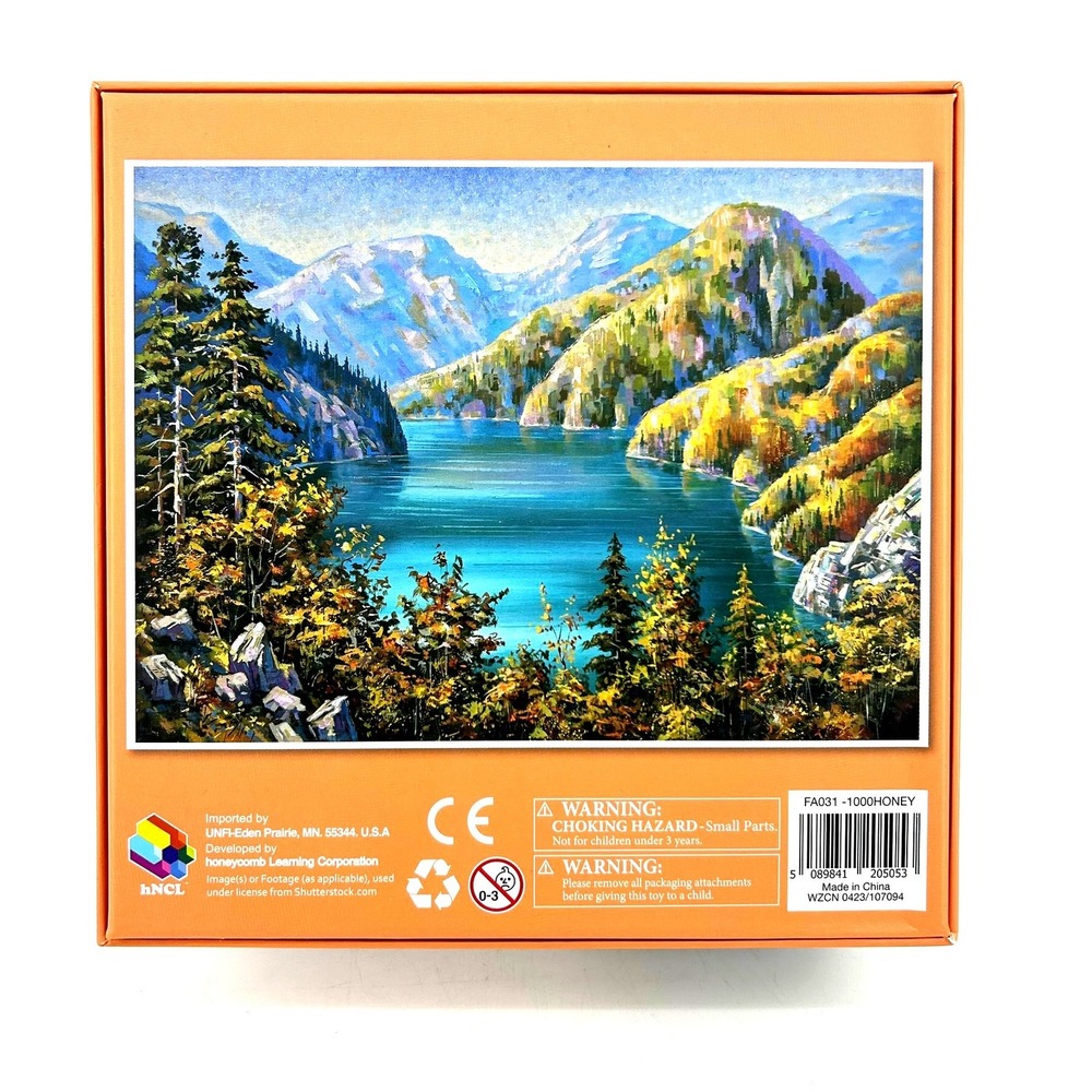 HNCL Lake Ritsa 1000 Pieces Jigsaw Puzzle Landscape Mountain Lake New Open Box - Picture 2 of 3